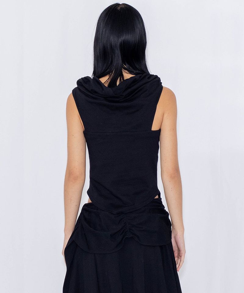 ASYMMETRIC DRAPE TOP