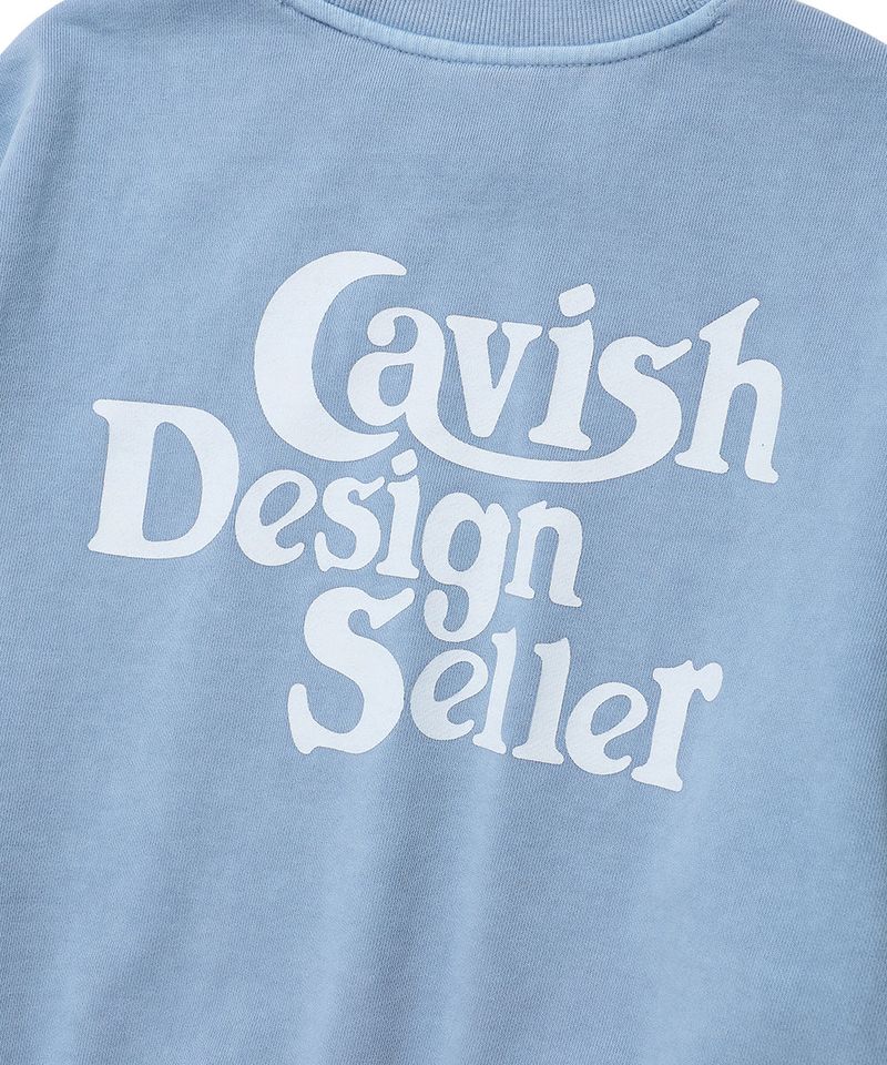 W PIGMENT SELLER LOGO SWEATSHIRT BLUE(CV2ESFM444A)