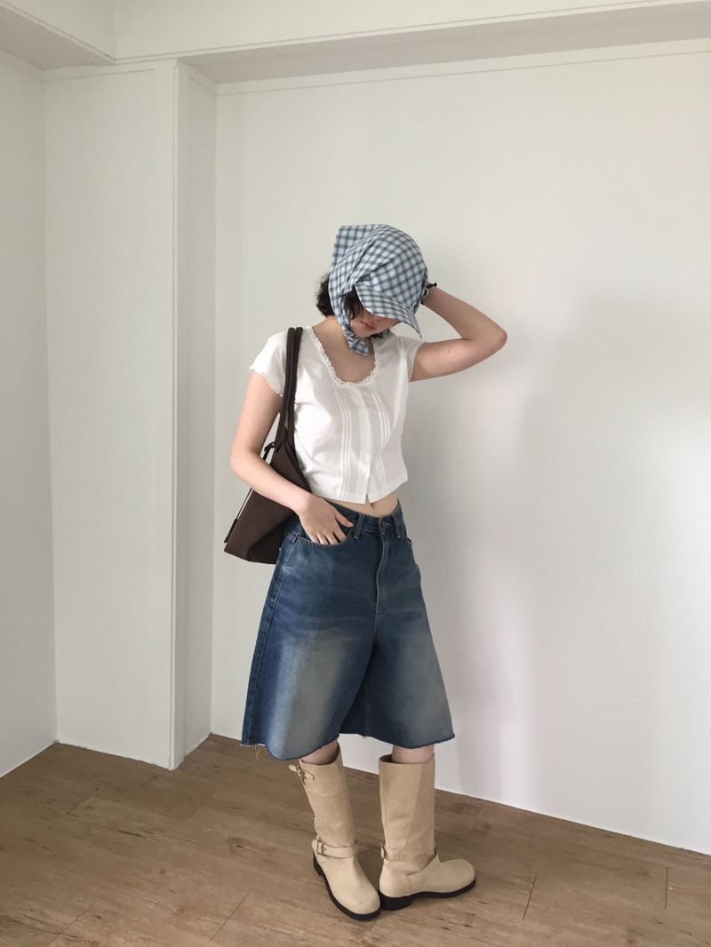 Buckle leather long boots (2color)