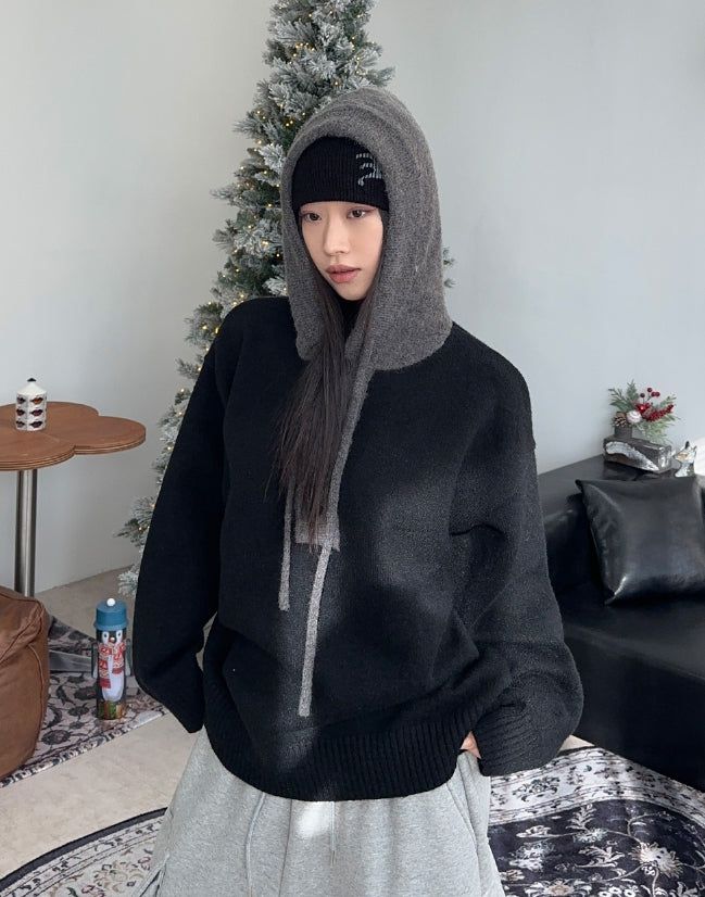 SATIIIZ（サティーズ）の「Radif color matching hood knit（Tops）」