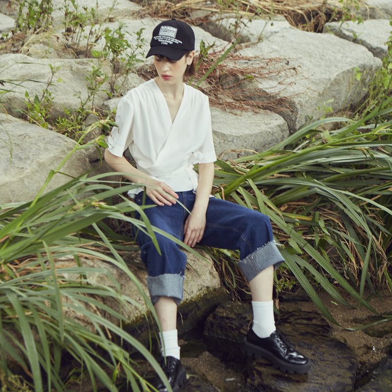 [LINE] Wrap Strap Blouse