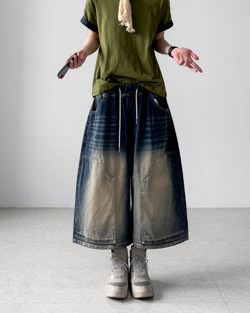 YOURNUS（ユアナス）の「Enta Double Knee Bermuda Denim（Pants）」