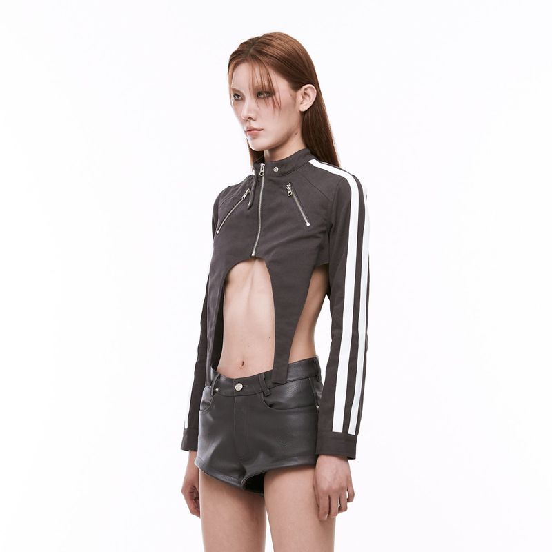 Zipped Crop Jacket