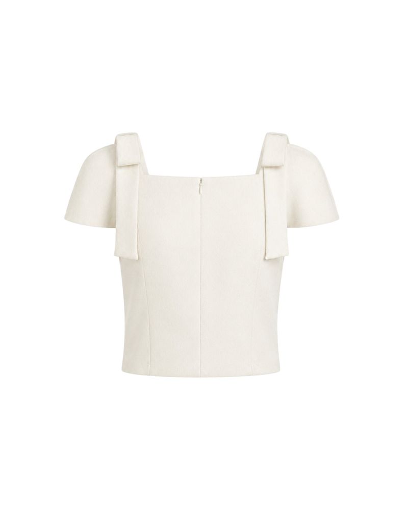 [PRE-FALL] [ATELIER] Elin Ribbon Sleeve Square Neck Blouse Ivory