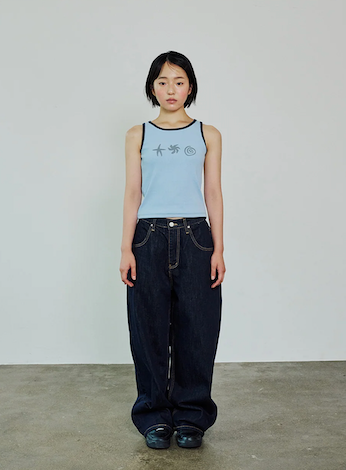 DOODLE SLEEVELESS - BLUE