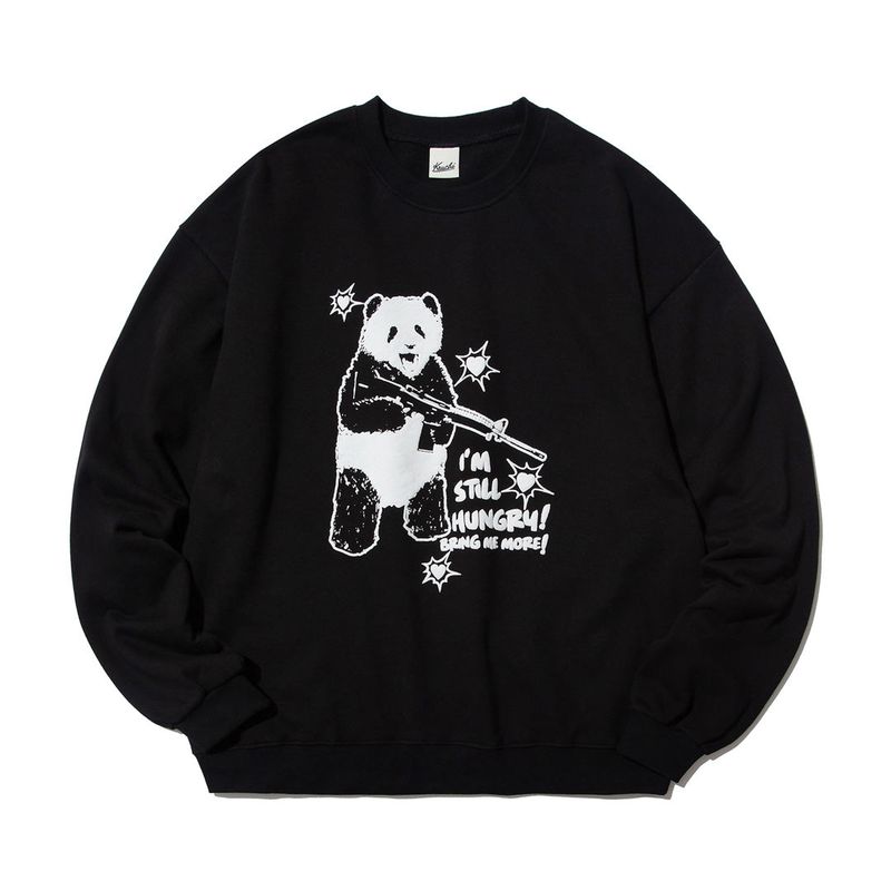 KRUCHI(クルチ)の「HUNGRY PANDA SWEATSHIRT (BLACK)(Tops)」