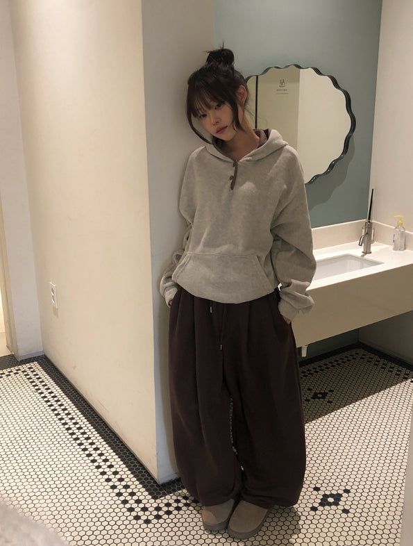 Tiber Button Snap Hood Color Matching Fleece