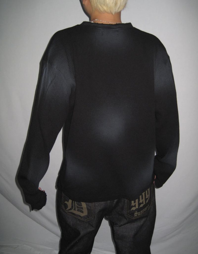 Dirty Damaged Wash Waffle Knit (2 Colors)