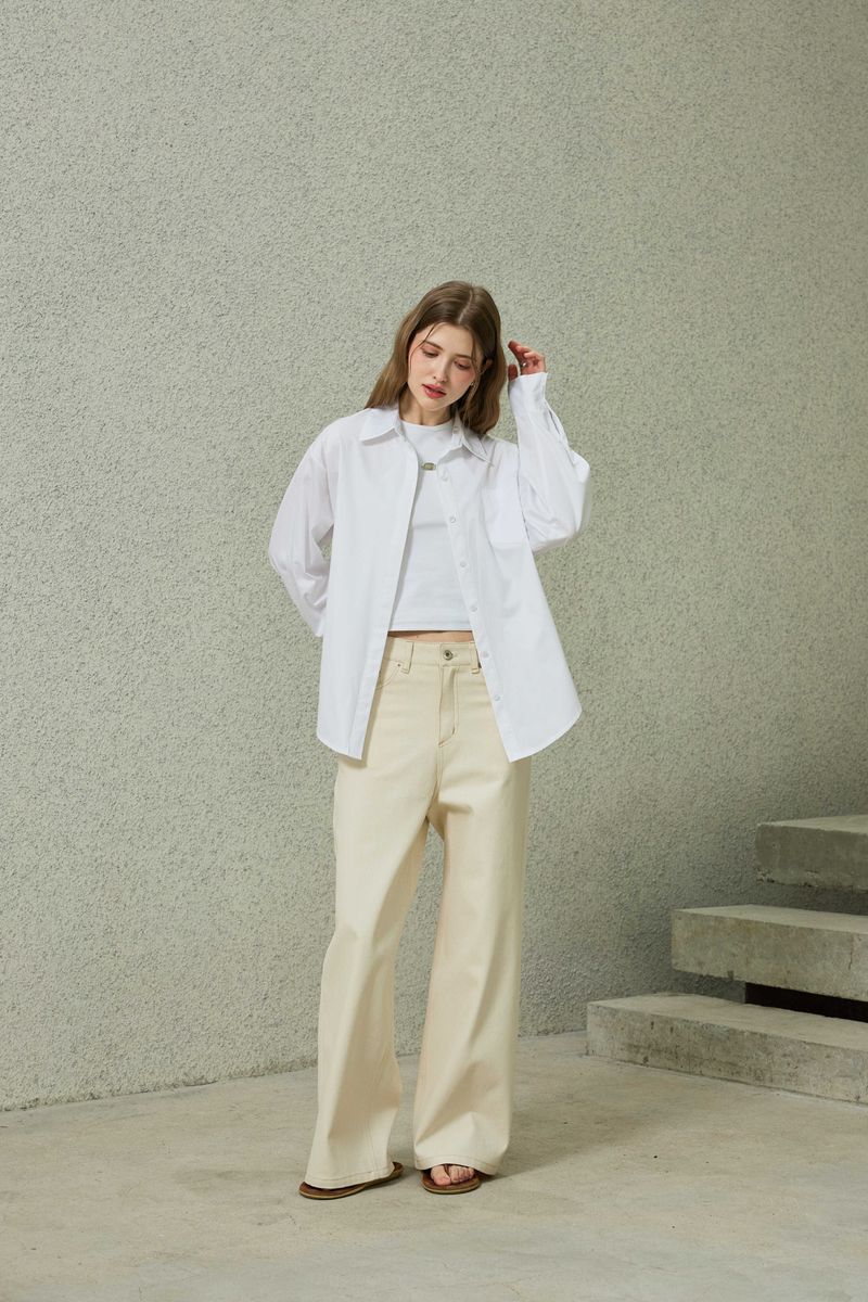 NOAH WIDE PANTS / BEIGE