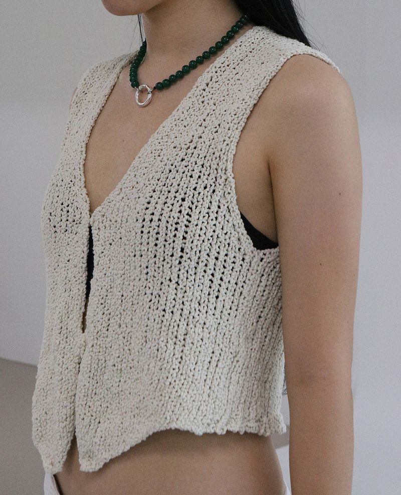 [MADE] Capsule02 Silver Open Pendant Gemstone Necklace _Green