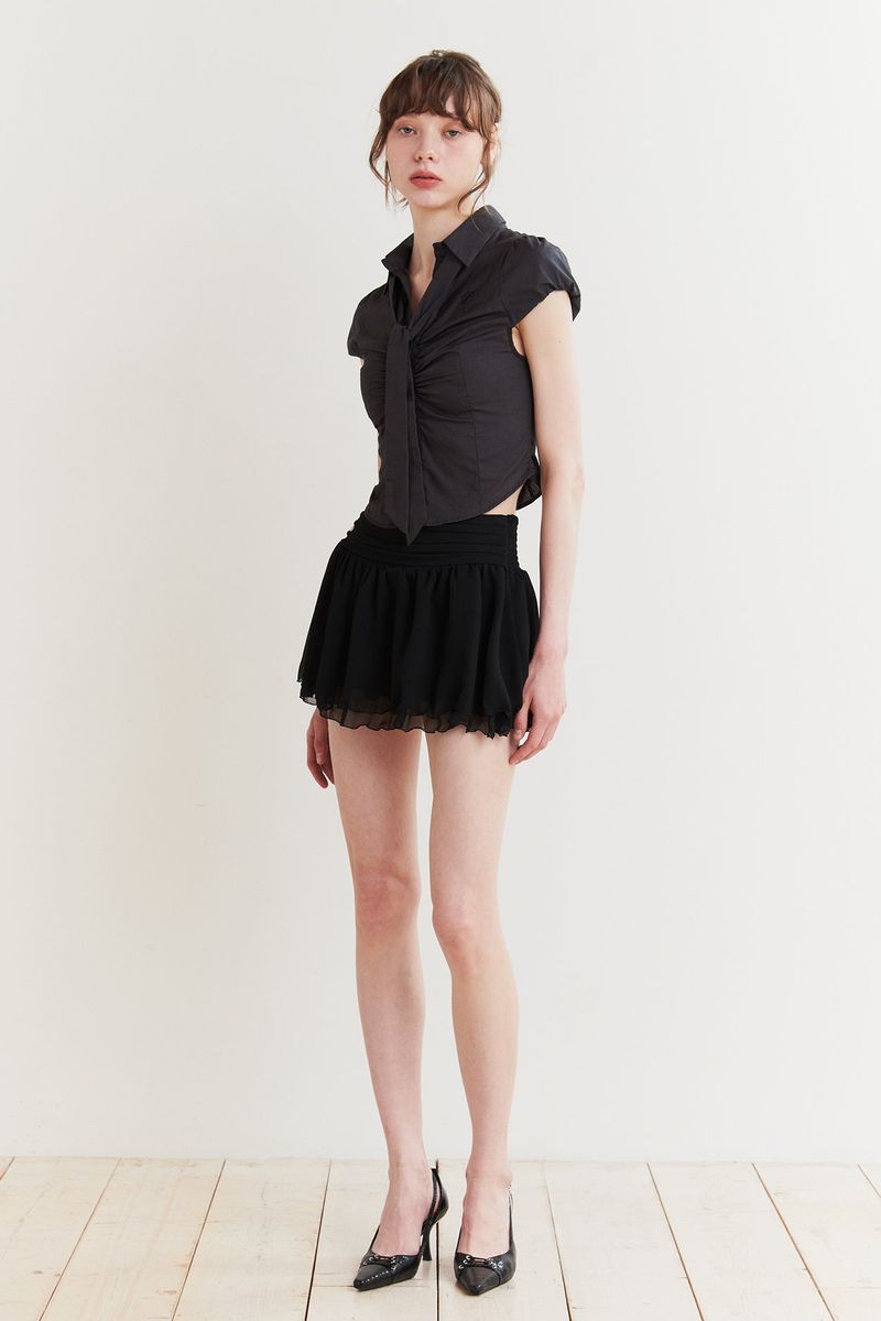 JADE SCARF SHIRT charcoal