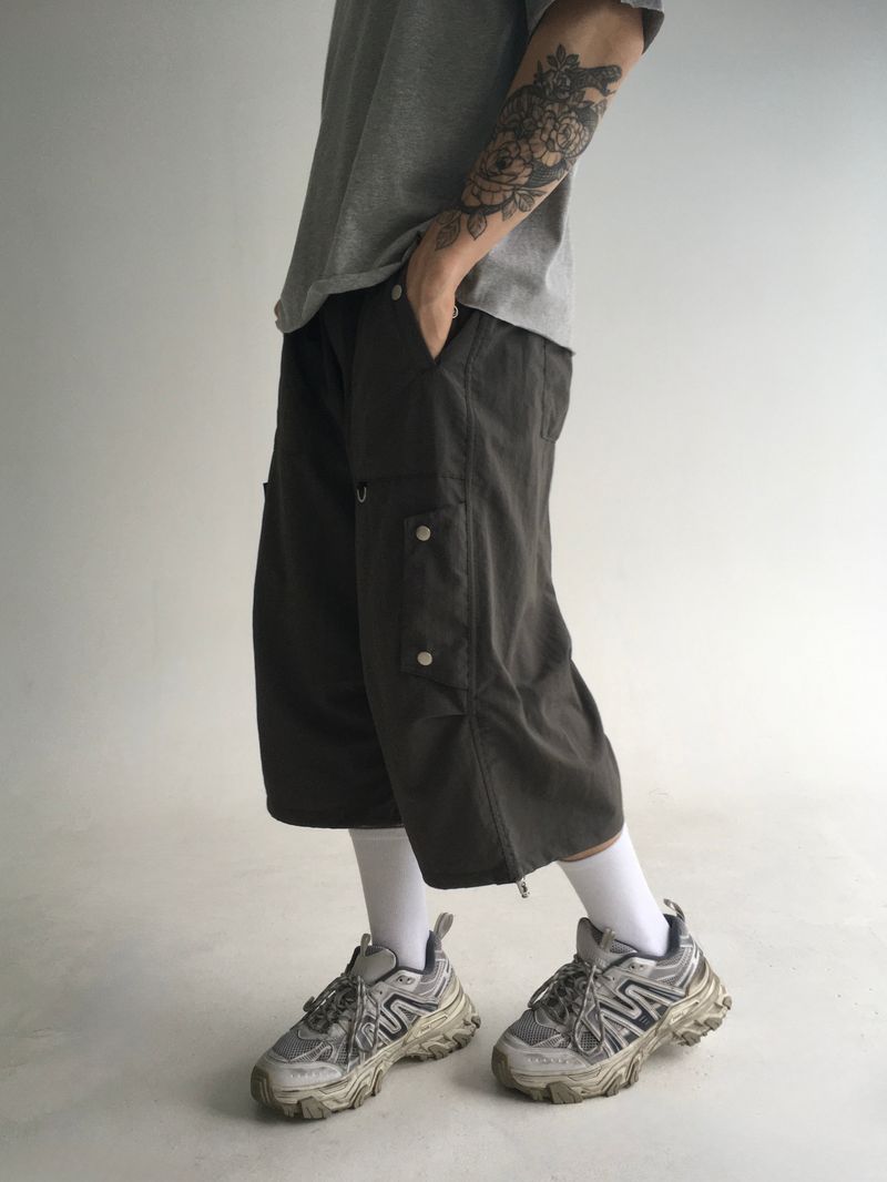 strap pintuck bermuda pants(3colors)