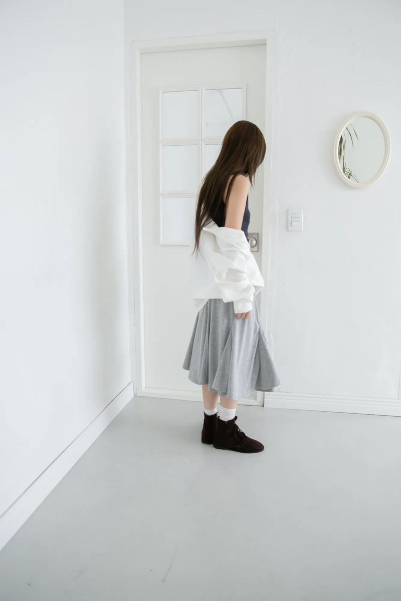 open button collar top(2colors)