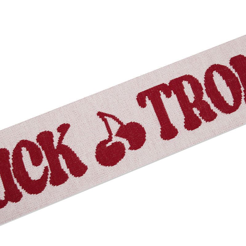 TROLLS JACQUARD KNIT MUFFLER - IVORY