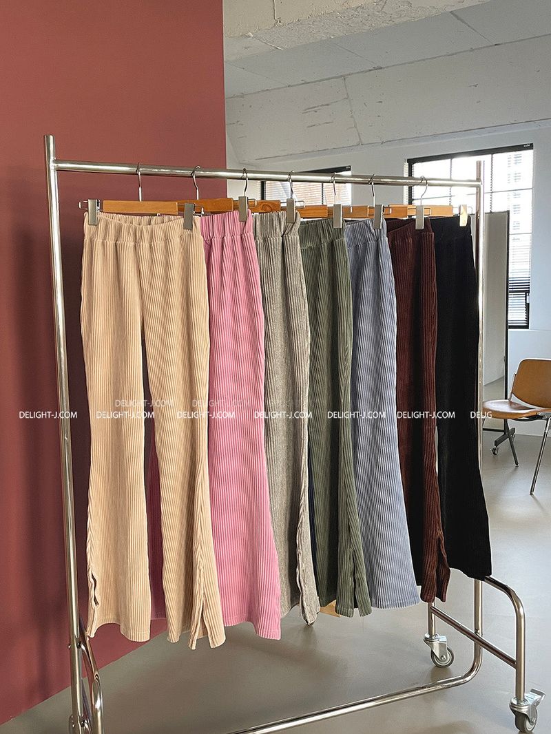 corduroy velvet bootcut pants