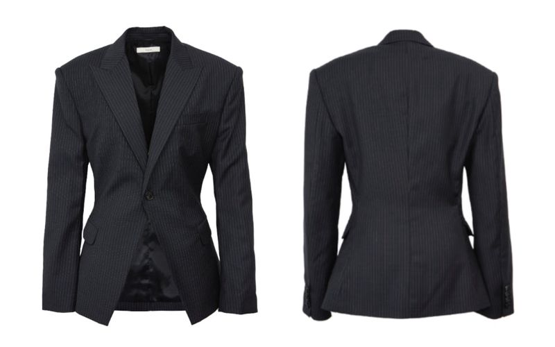 NAVY HOURGLASS STRIPE BLAZER(Copy)
