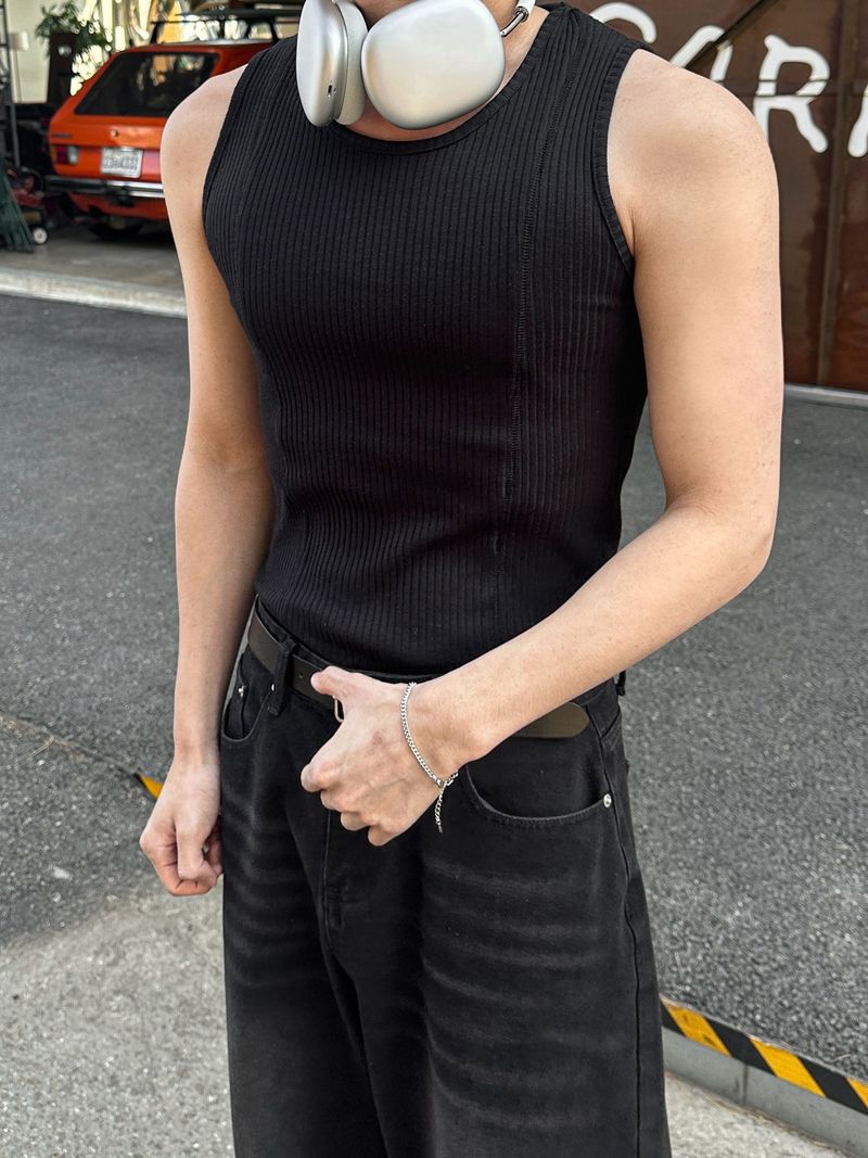 Madrid Cut Ribbed Sleeveless