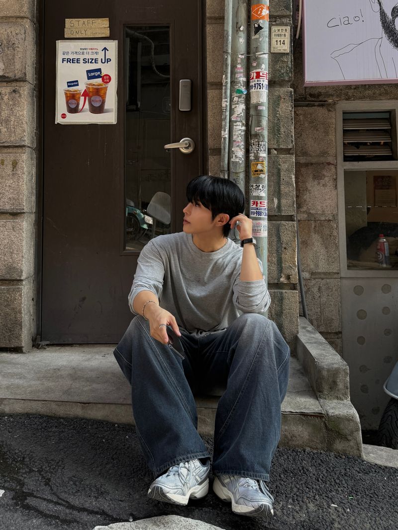 ツイスト カーブド デニム パンツ