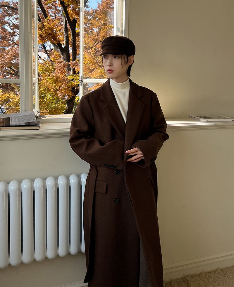 Wool robe hidden coat (2 color)
