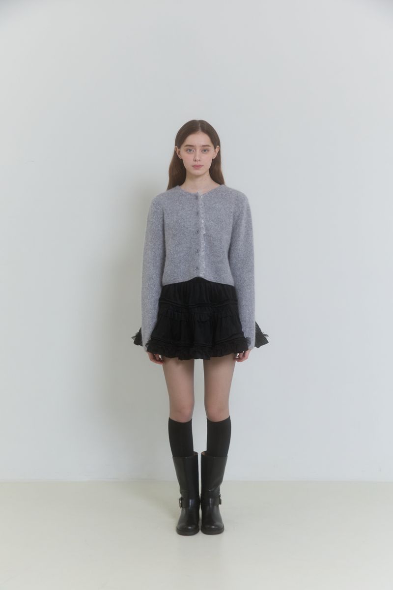 LACE FRILL CARDIGAN