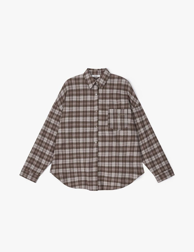 FLANNEL CHECK SHIRT (BROWN)