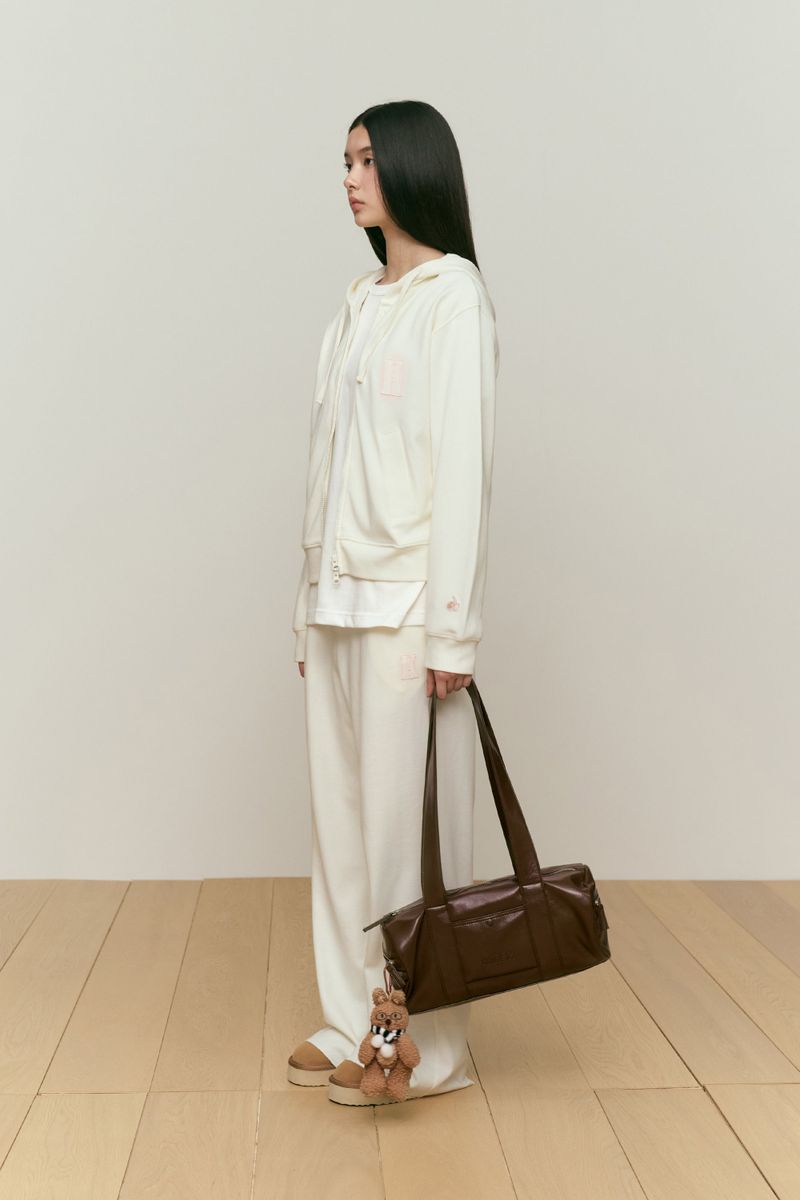 WORDING APPLIQUE PANTS [IVORY]