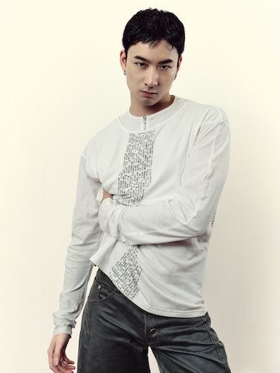 MEN - LYRICS - Double-Layer Long Sleeve Tee