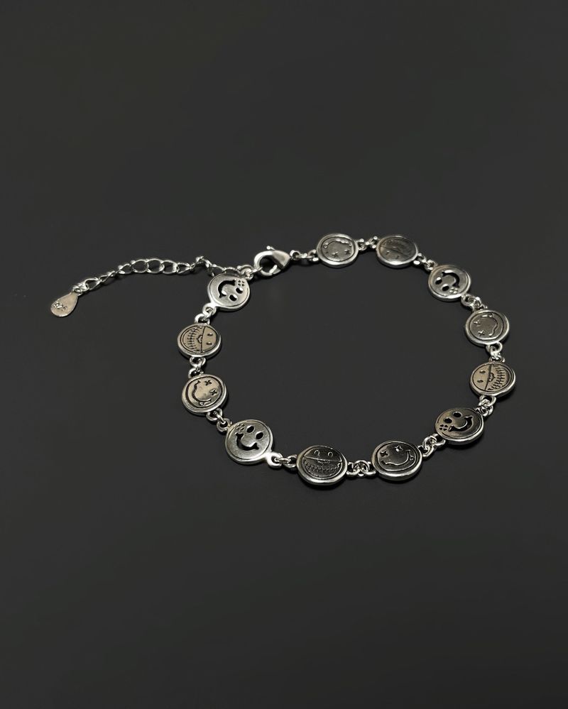 smile chain bracelet (925silver)