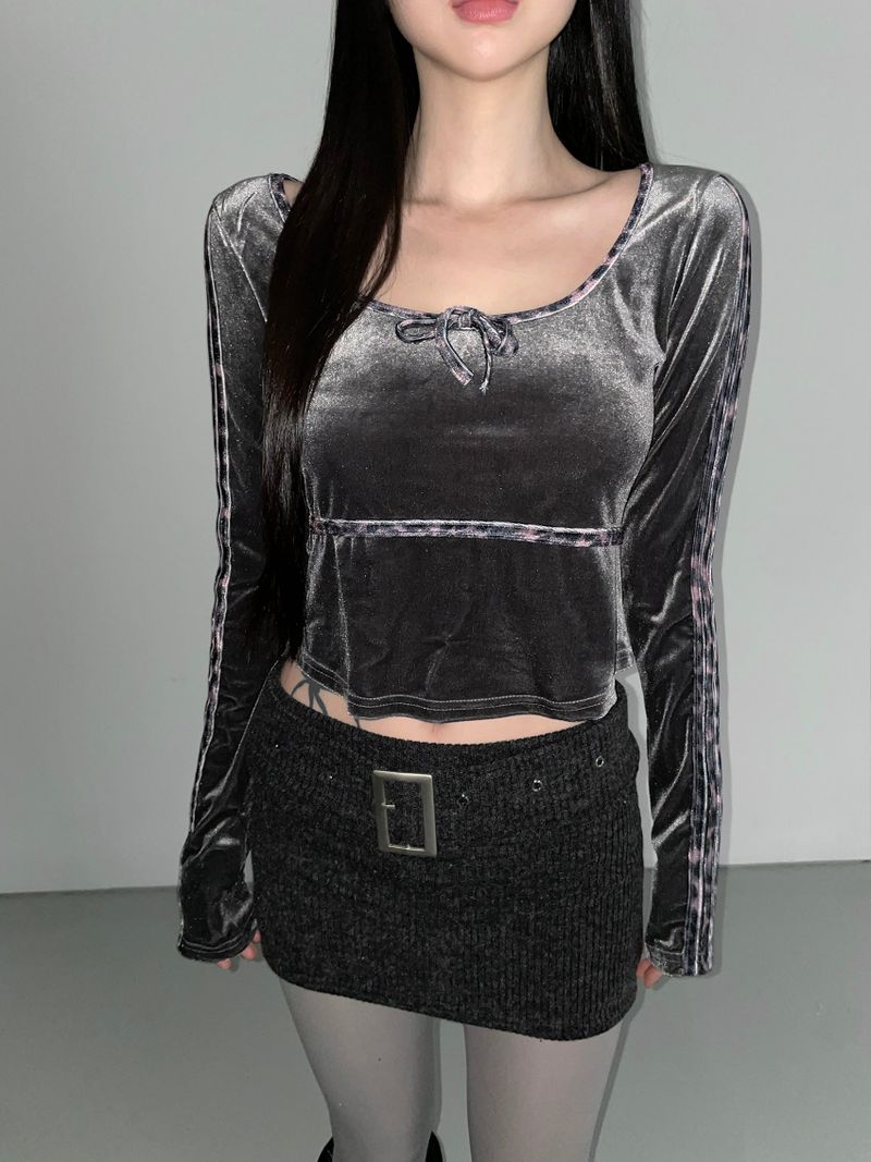 cream belt knit skirt(2 color)