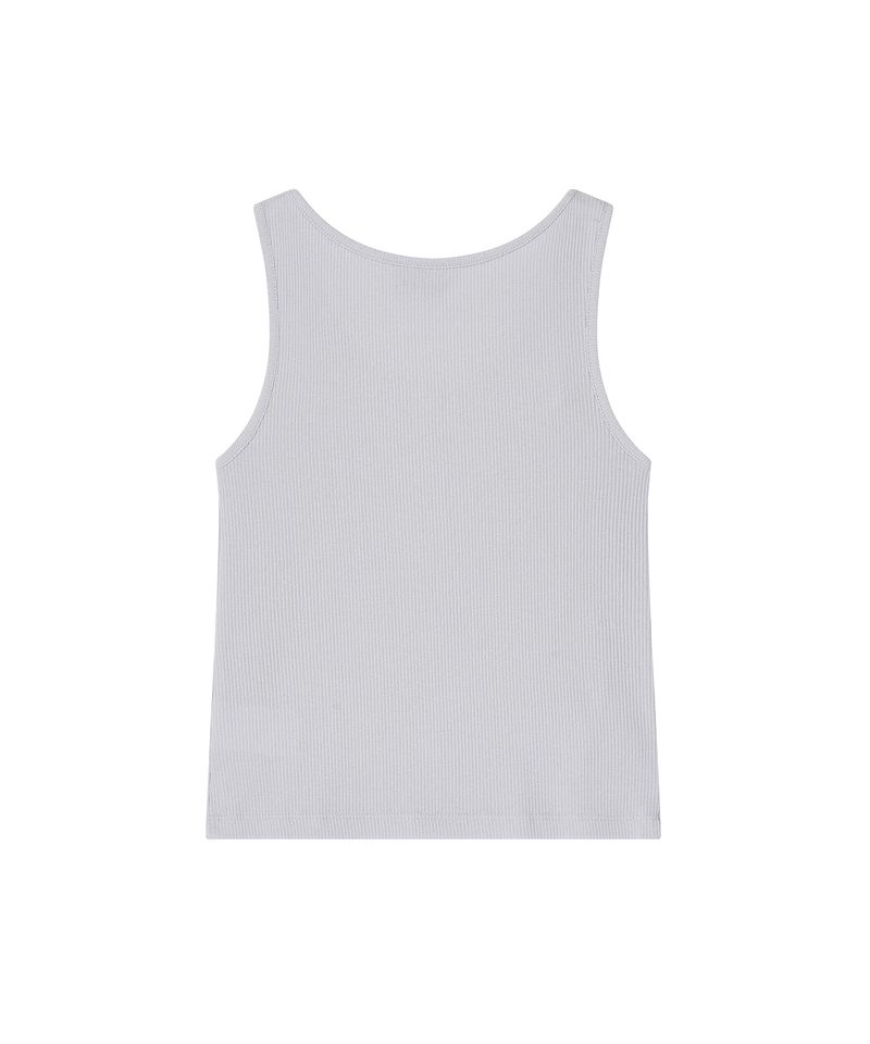 (W)S カットアウトリブスリムノースリーブTシャツ_3 Color