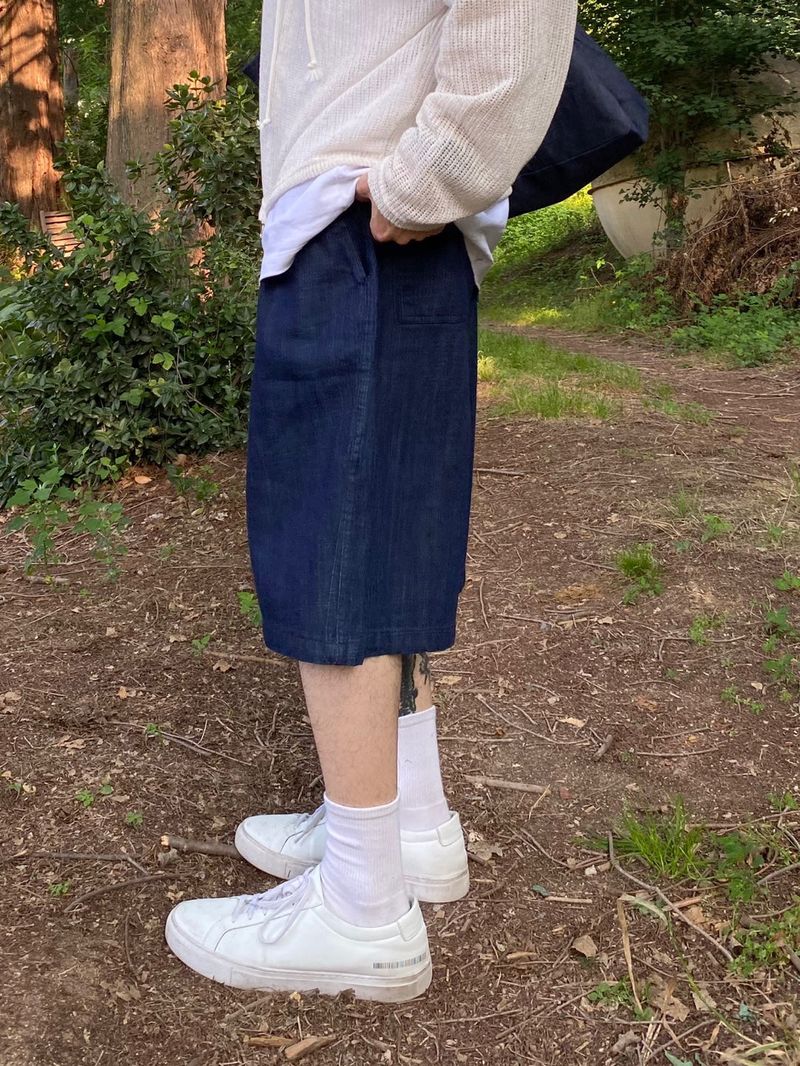 Denim Balloon Half Pants 2C