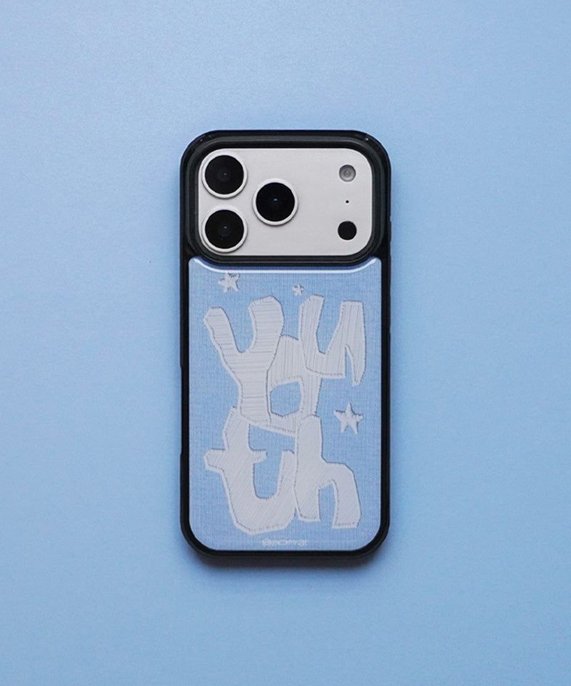takeoffthat（テイクオフザット）の「Youth ケース（スウェット・ブルー）（スマホグッズ/小物）」