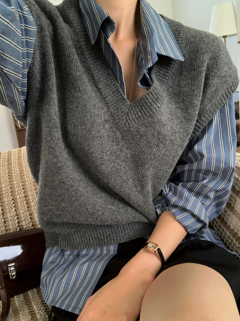 Early Stripe Oversized Shirt / 2 colors