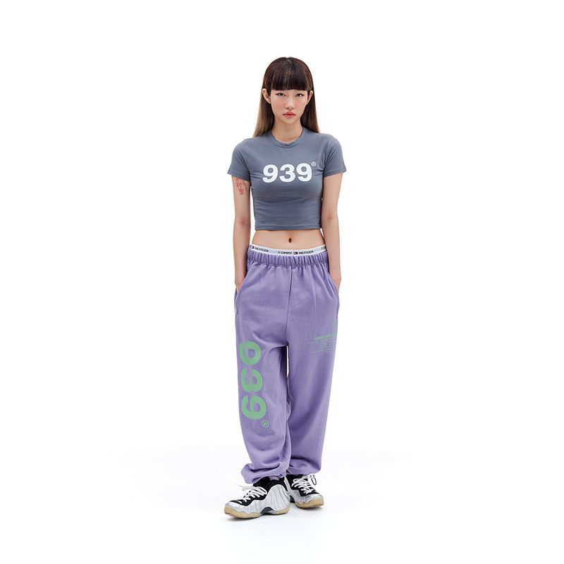 939 LOGO CROP TOP (GRAY)