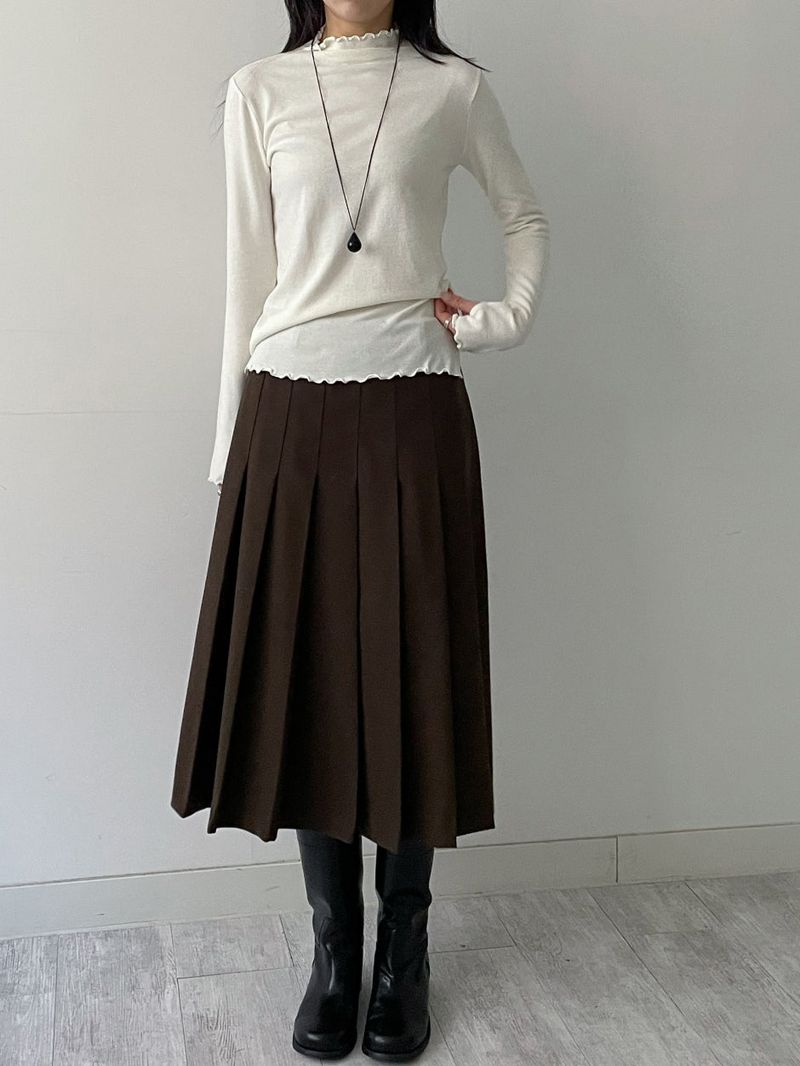 [Brushed Lining] Wave Warmer Turtleneck T-Shirt