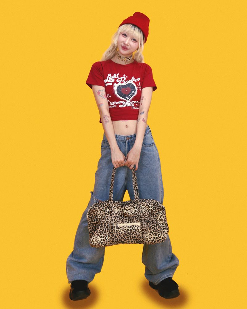 leopard cotton big bag