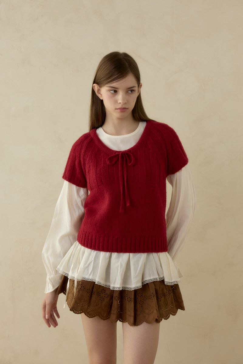 BOHO PUNCHING SHIRRING SKIRT