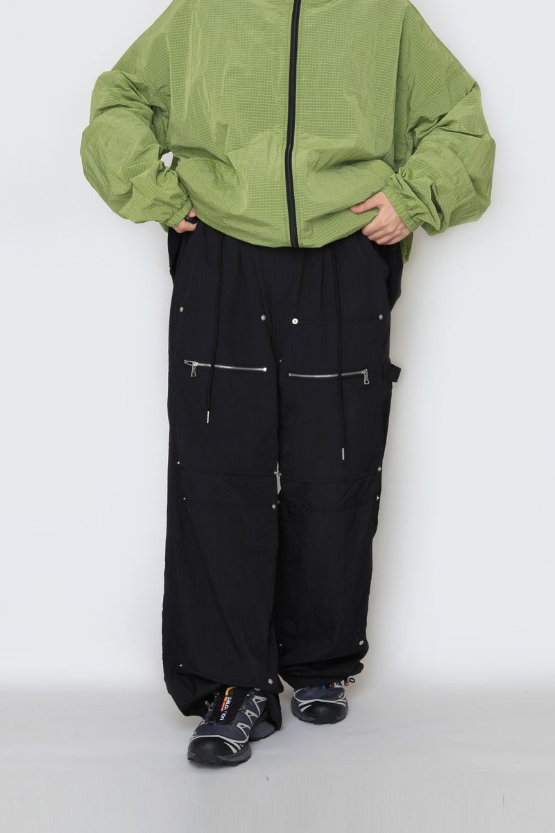 nylon ribat zipper pants