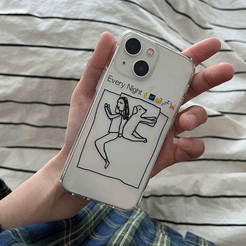 Every Night Iphone Case (Black) Ver. Long Hair