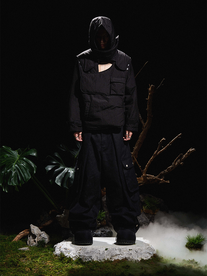 RELABEL 24AW Chrysalis-Break Five-panel fully removable polymorphic cotton jacket