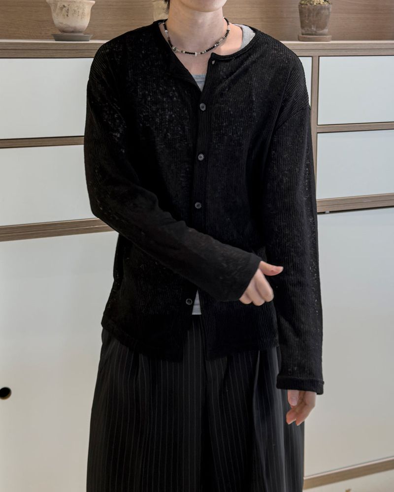 Erin Summer Linen Ribbed Cardigan
