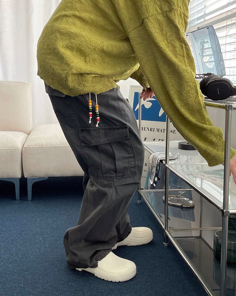 CL Ditto beads Washing cargo pants (3 colors)