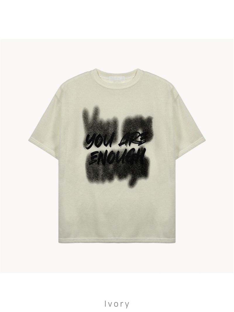 Enough Knit Short-Sleeve Tee (4 Colors)