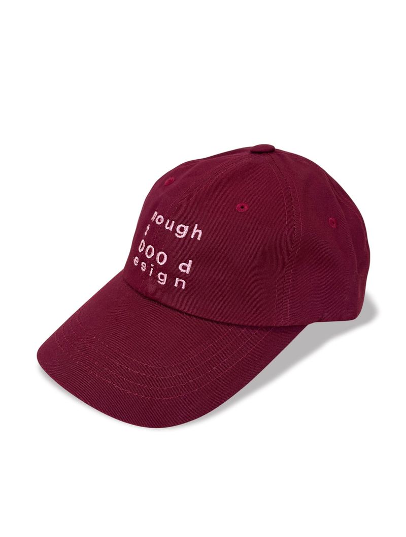 000Design Logo Ball Cap / Burgundy