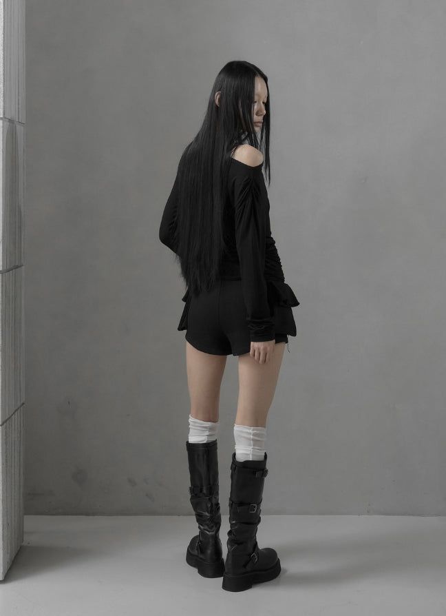 26SS★ [mnem] Billowy Cargo Shorts
