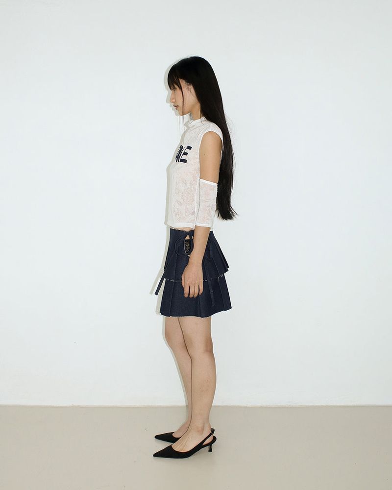 [MADE] Lace Mock-neck Top 002
