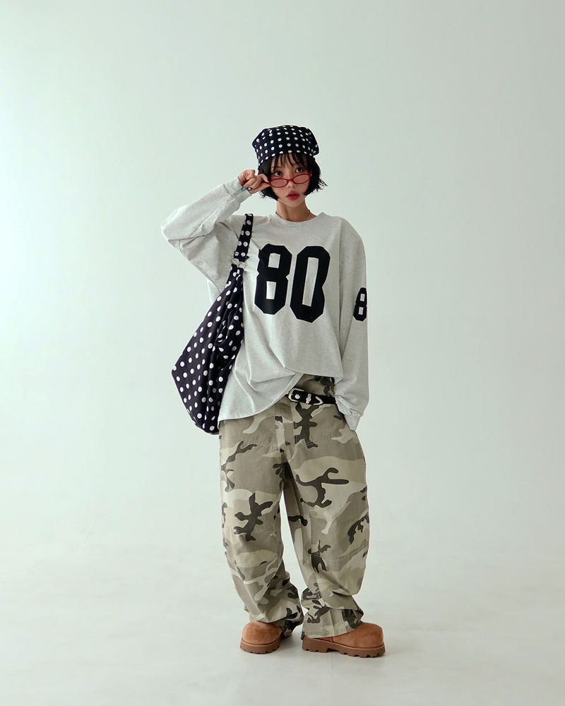 Delight-J(ディライトジェイ)の「80 Number Oversized Fit Sweatshirt(Tops)」