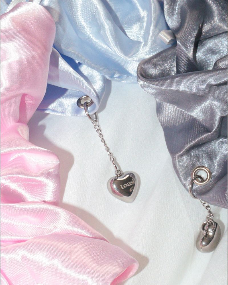 [MADE] ballerina heart ribbon scrunchie (big size)