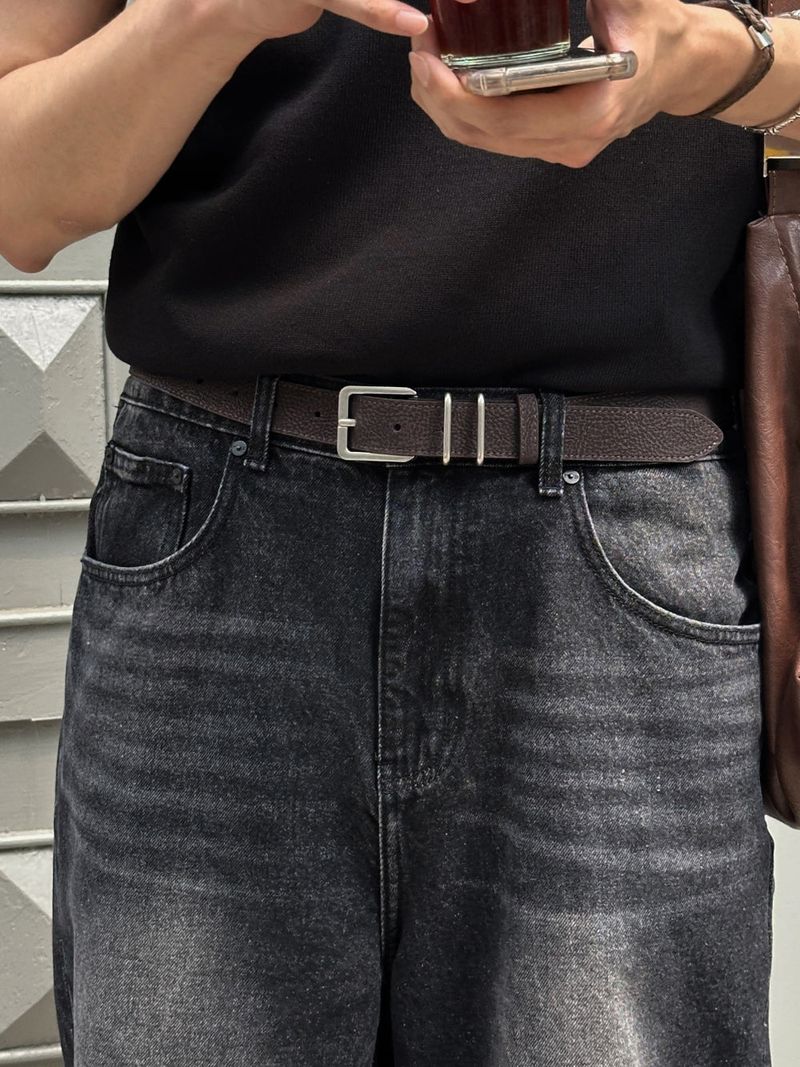 LMN Goat 30mm Double Tip Leather Belt (3 colors)