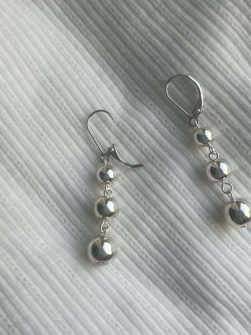 (silver925/18k) Pouis drop earrings